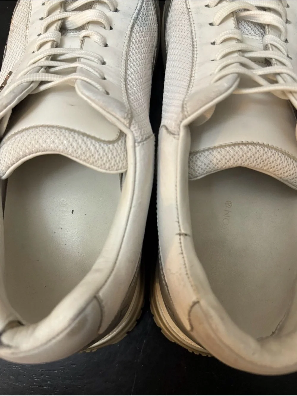 Louis Vuitton LV Monogram Run Away Sneakers White Silver